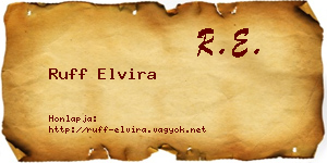 Ruff Elvira névjegykártya